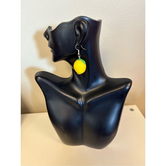 Lemon Statement Earrings - Picture 1 of 2